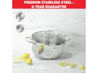 Tefal Intuition 7-delat kastrullset i obelagt rostfritt stål B864S734 Tillbehör till hällar, ugn och spis