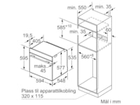 Siemens HB776G3B2S iQ700 Inbyggd ugn (svart) Ugn