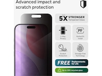 InvisibleShield Glass Elite  iPhone 17 Pro Privacy Skärmskydd Skärmskydd mobiltelefon