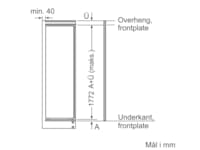 Siemens KI81RAFE1 IQ500 Integrerat Kylskåp Integrerad kyl
