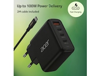 Acer 100W GaN PD-laddare med 4 portar Batteri och laddare