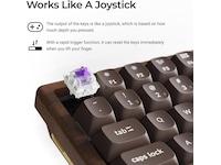 Keychron K2H-F1W-BO mekaniskt tangentbord 75% trådlöst (valnöt) Gamingtangentbord