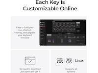 Keychron K2H-F1W-BO mekaniskt tangentbord 75% trådlöst (valnöt) Gamingtangentbord