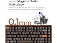 Keychron K2H-F1W-BO mekaniskt tangentbord 75% trådlöst (valnöt) Gamingtangentbord