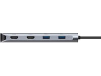 Targus 140W USB-C Dual Video Mobile Dock (Silver) Dockningsstation och USB-hub