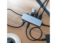 Targus 140W USB-C Dual Video Mobile Dock (Silver) Dockningsstation och USB-hub