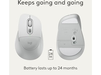 Logitech Signature Comfort M850 L trådlös mus (vit) Mus