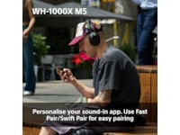 Sony WH-1000XM5 trådlösa hörlurar, Over-Ear (silver) -B-Grade Demo headset