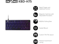 Sony INZONE KBD-H75 Gaming Tangentbord 75% TKL Gamingtangentbord