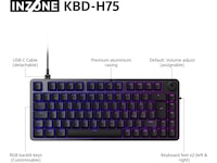 Sony INZONE KBD-H75 Gaming Tangentbord 75% TKL Gamingtangentbord