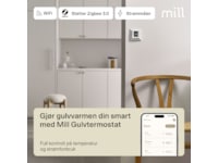 Mill Smart WiFi Golvtermostat 2-pack (matt vit) Tillbehör till värme