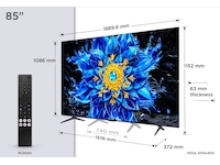 TCL T8D 85” 4K QD-Mini LED Smart TV (2026) Över 80 tums TV
