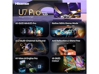 Hisense 85" U7S PRO MiniLED Smart TV (2026) Över 80 tums TV