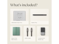 reMarkable Paper Pure 10,3" + Marker Plus + Sleeve Folio (mist green) Digitala anteckningsblock