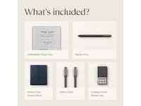 reMarkable Paper Pure 10,3" + Marker Plus + Sleeve Folio (ocean blue) Digitala anteckningsblock