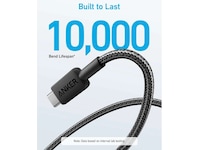 Anker 322 PowerLine USB-A till USB-C snabbladdning 1,8m kabel (svart) USB-kablar