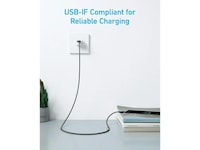 Anker 322 PowerLine USB-A till USB-C snabbladdning 1,8m kabel (svart) USB-kablar