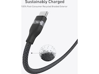 Anker 240W USB-C flätat kabel 1,8m (svart) USB-kablar
