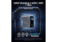 Anker Prime 160W 3 portar laddare (silver) Mobilladdare
