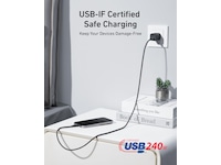 Anker 240W USB-C flätat kabel 1,8m (vit) USB-kablar