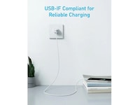 Anker 322 PowerLine USB-A till USB-C kabel 1,8m (vit) USB-kablar