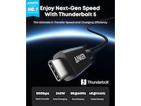 Anker Prime 240W USB-C till Thunderbolt 5 kabel 0,5m (svart) USB-kablar