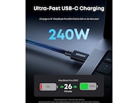 Anker Prime 240W USB-C till Thunderbolt 5 kabel 0,5m (svart) USB-kablar