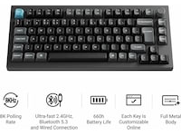 Keychron Q1 Ultra 75% 8K Red Trådlöst Gamingtangentbord Gamingtangentbord