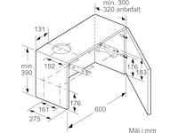 Siemens LI64LB531 iQ300 Utdragbar köksfläkt Väggmonterad köksfläkt