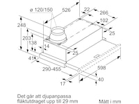 Siemens LI64LB531 iQ300 Utdragbar köksfläkt Väggmonterad köksfläkt