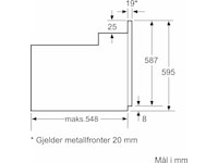 Siemens HB010FBR1S IQ100 Inbyggnadsugn (Rostfritt stål) Ugn
