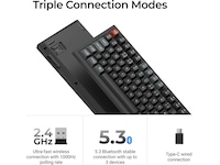 Keychron V3 Ultra 80% 8K Red Trådlöst Gamingtangentbord Gamingtangentbord