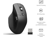 Keychron M6 trådlös optisk mus (svart) Mus