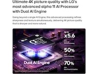 LG 77" OLED evo AI W6 4K Smart TV 2026 70 - 79 tums TV