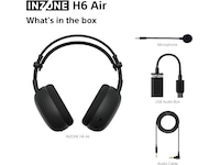 Sony INZONE H6 Air gaming-headset med öppen baksida (svart) -B-Grade Demo headset