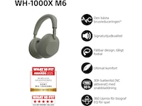 Sony WH-1000XM6 Trådlösa Over-Ear Hörlurar (Olive Gray) Hörlurar