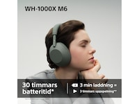 Sony WH-1000XM6 Trådlösa Over-Ear Hörlurar (Olive Gray) Hörlurar