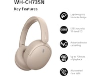 Sony WH-CH735N Trådlösa Hörlurar (beige) Hörlurar