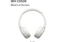 Sony WH-CH530 Trådlösa Bluetooth Hörlurar (vit) Hörlurar