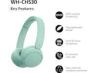 Sony WH-CH530 Trådlösa Bluetooth Hörlurar (mint) Hörlurar