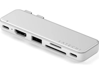 Satechi USB-C Snap Hub för MacBook Neo (silver) Dockningsstation och USB-hub