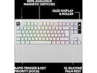 Logitech PRO X2 RAPID tangentbord (vit) Gamingtangentbord