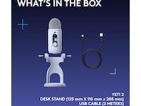 Logitech G Yeti 2 bordmikrofon (vit) Mikrofon