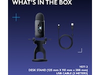 Logitech G Yeti 2 skrivbordsmikrofon (svart) Mikrofon