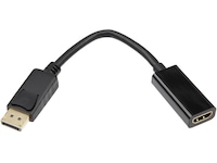 Displayport till HDMI Adapter 5cm (svart) Kabel adapter och övergångar