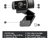 Logitech C922 30FPS 1080P professionell strömmande webbkamera Webbkamera