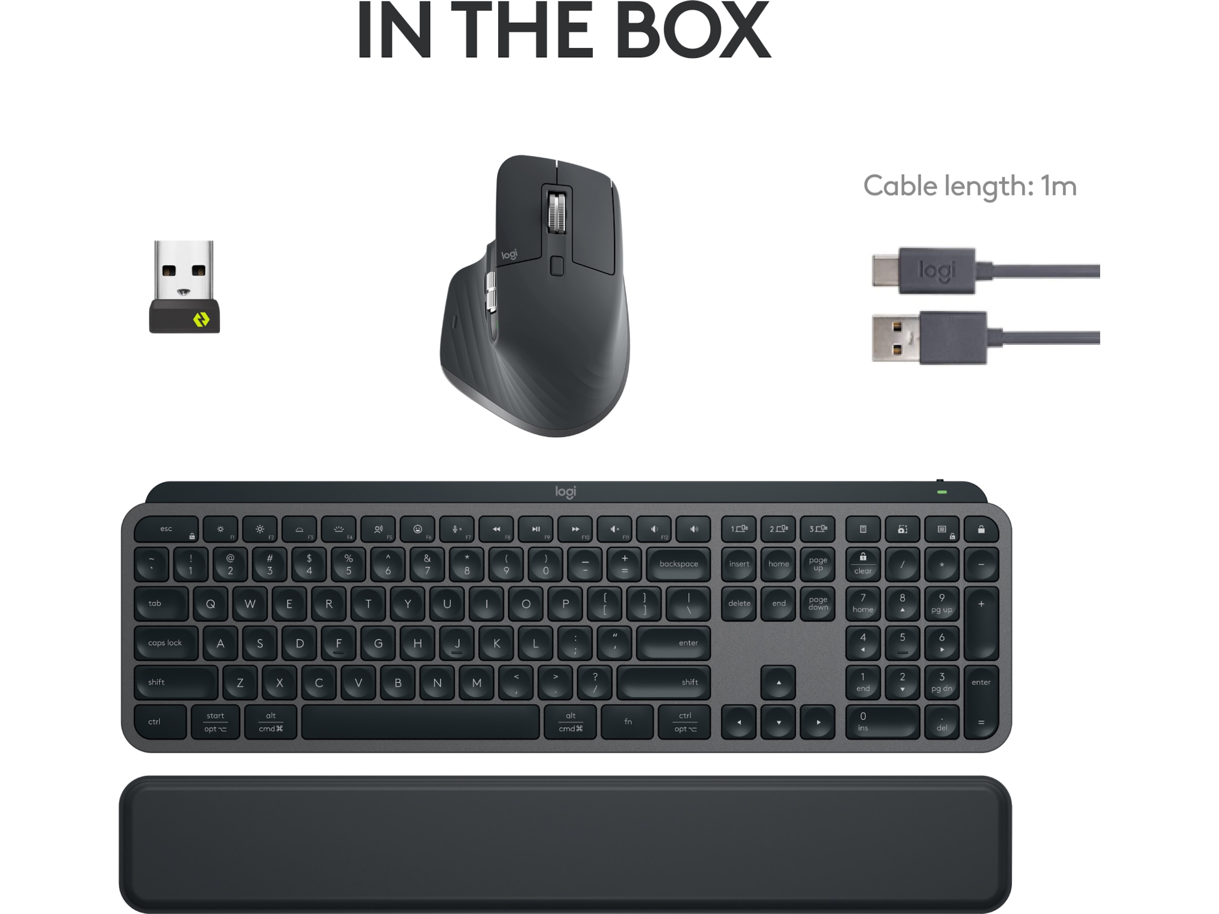 Logitech MX Keys S bundle (graphite) Tangentbord
