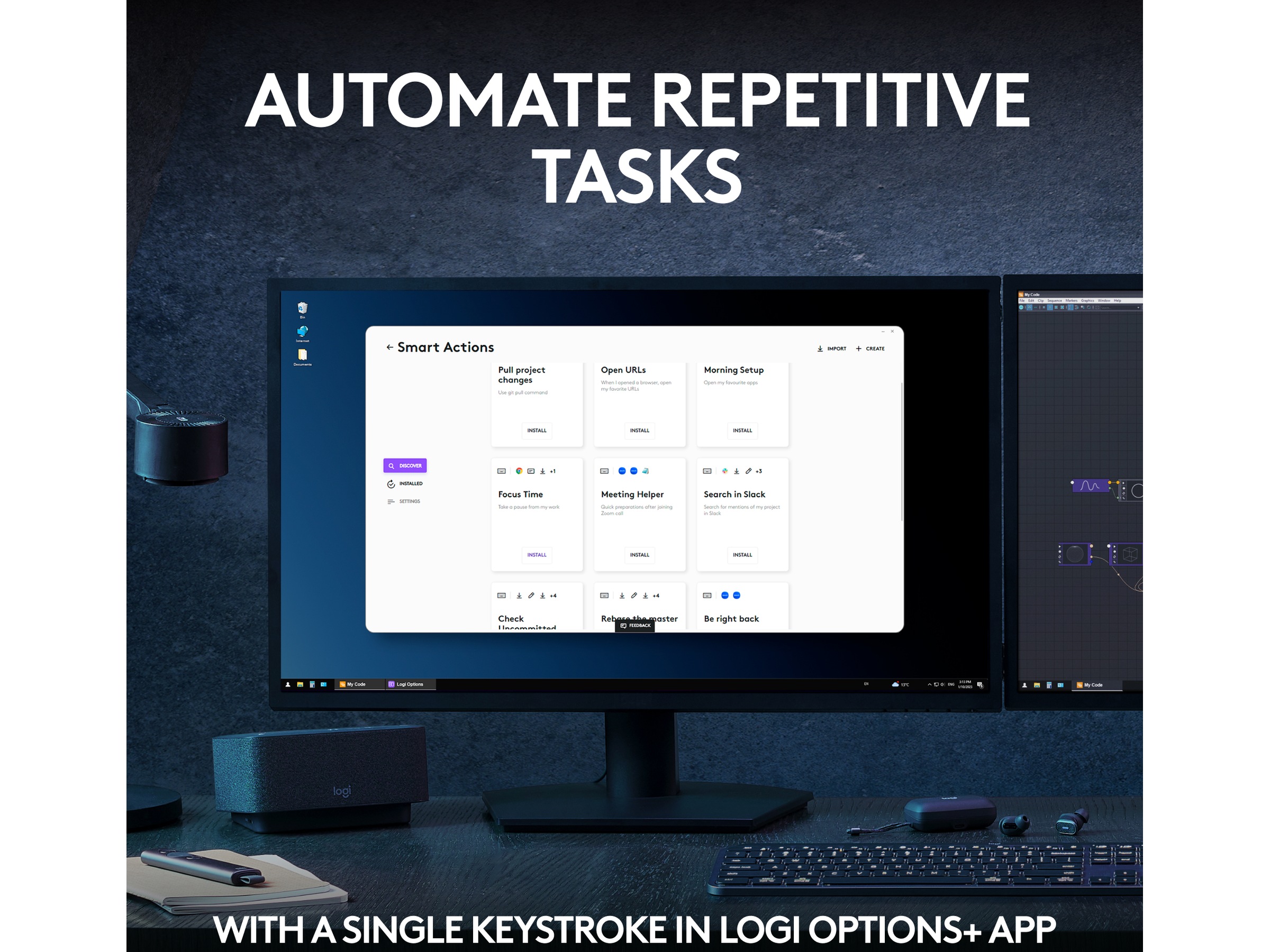 Logitech MX Keys S trådlöst tangentbord (pale grey) Tangentbord