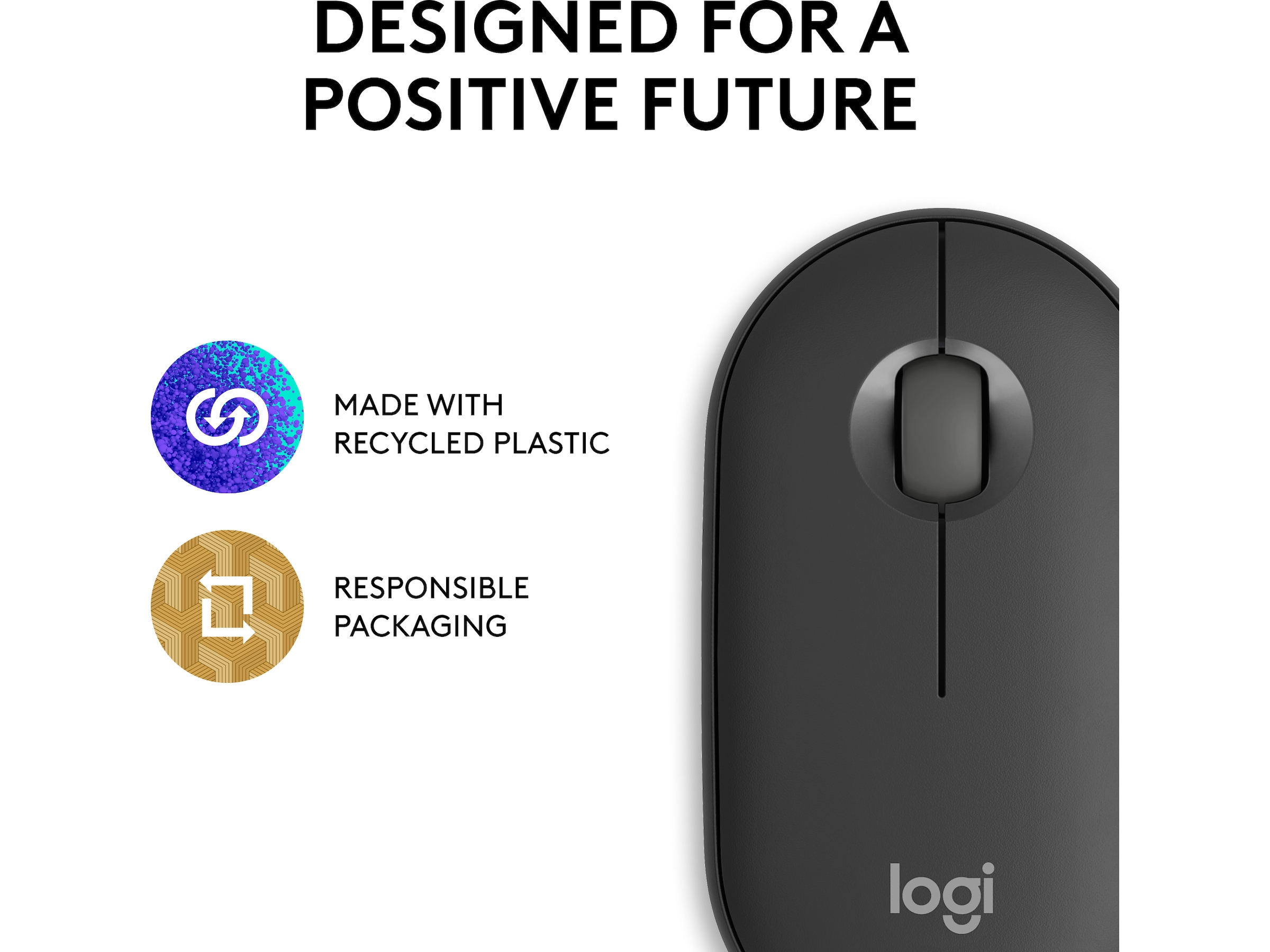 Pebble Mouse 2 M350s (svart) Mus