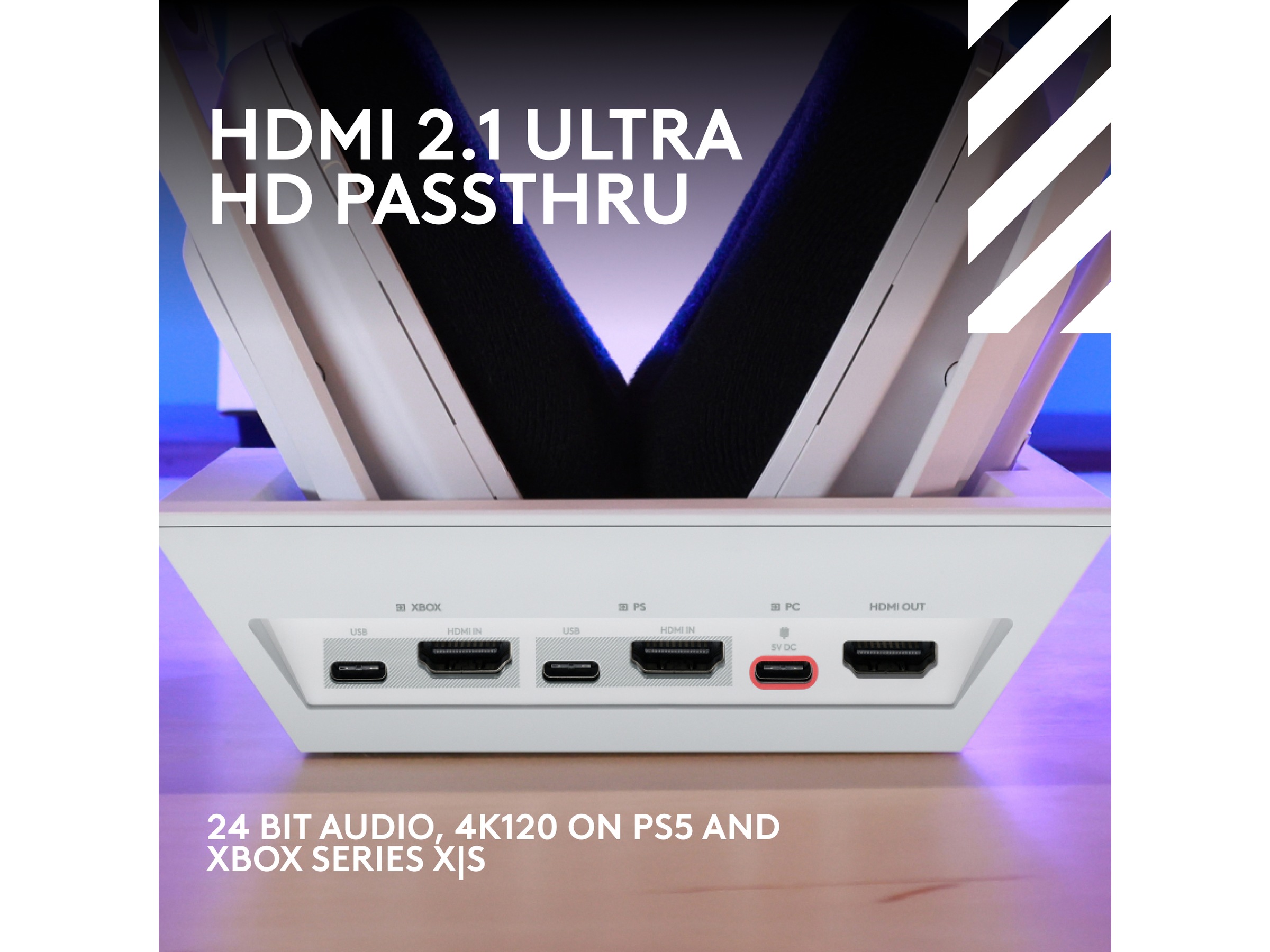 Astro A50 X LIGHTSPEED Trådlöst Gaming headset + batteriladdare (vit) -B-Grade Demo headset